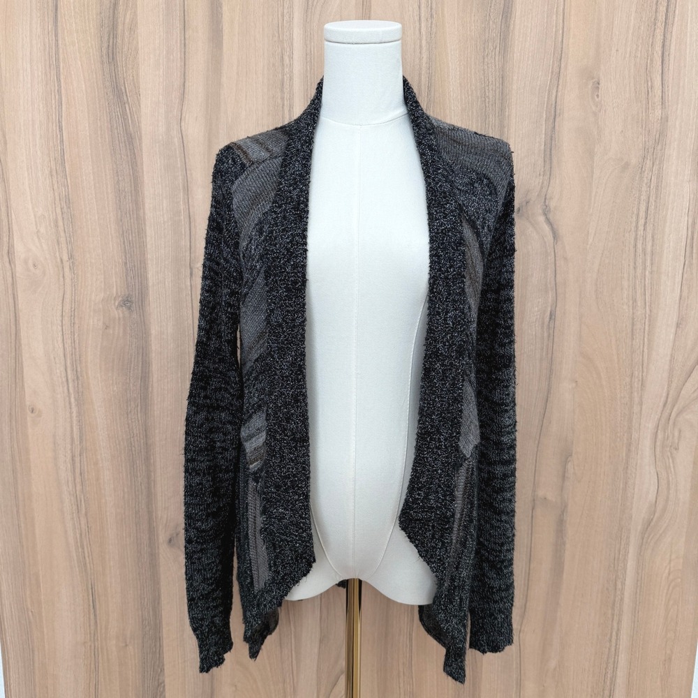 BKE Womens Cardigan Sweater Size M Gray Open‎ Front Soft Knit Boho Cozy Capsule